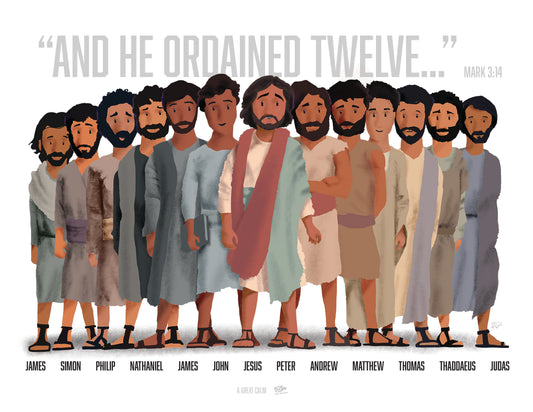FREE Jesus and the Twelve Disciples Print