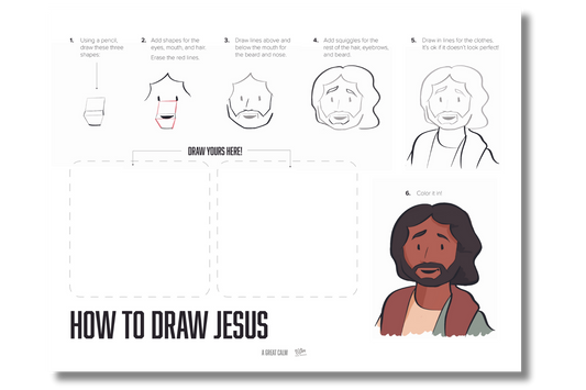 FREE How to Draw Jesus Printable