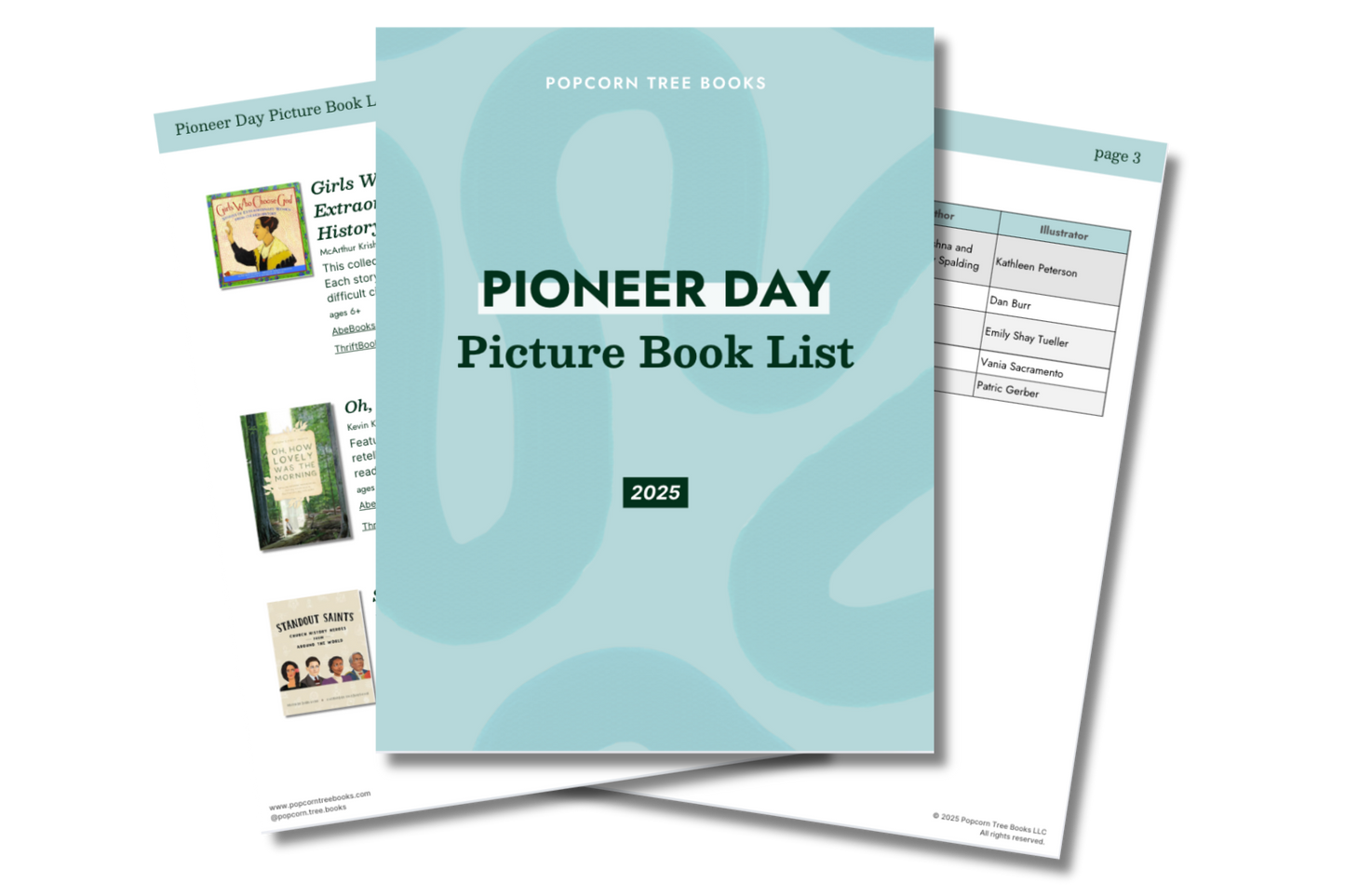 Pioneer Day Picture Book List